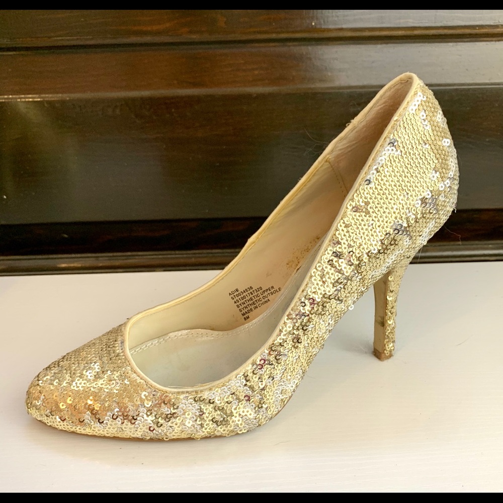 WHITE HOUSE BLACK MARKET Sequined Heels - Picture 4 of 7